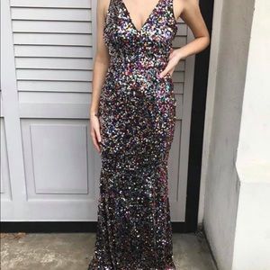 Gorgeous multi sequin formal gown